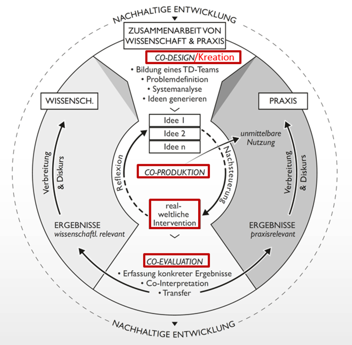 Schaubild eines Waldreallabor-Konzepts